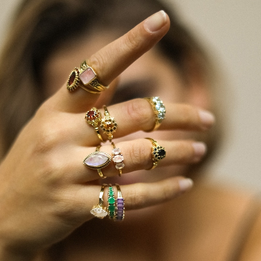 Moonstone Milly Marquise ring