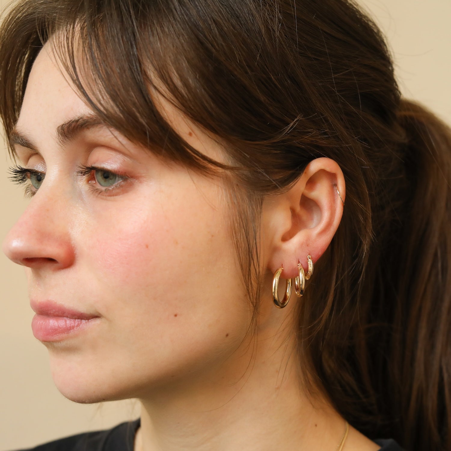 14K Gold Hoop Earrings | 20 mm