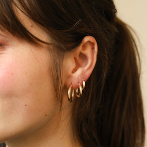 14K Gold Hoop Earrings | 20 mm