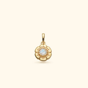 Moonstone Necklace Flower | Gold Plated